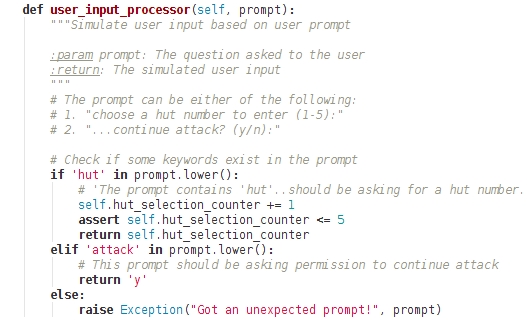 Third unit test – The play method