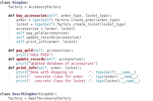 Abstract factory solution – Pythonic approach