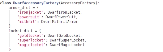 Abstract factory solution – Pythonic approach