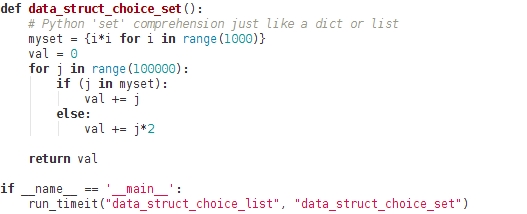 Choosing the right data structures