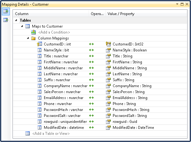 The EDM Mapping Details window