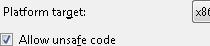 Enabling the use of unsafe code