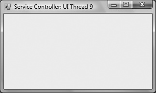 The UI thread for the service host, Service Controller