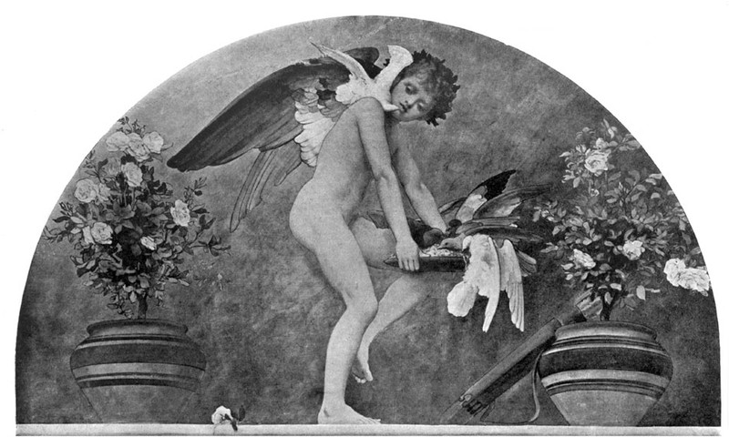 CUPID WITH DOVES.