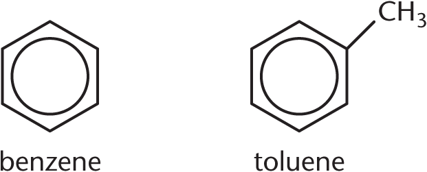 benzene and toluene (methylbenzene)