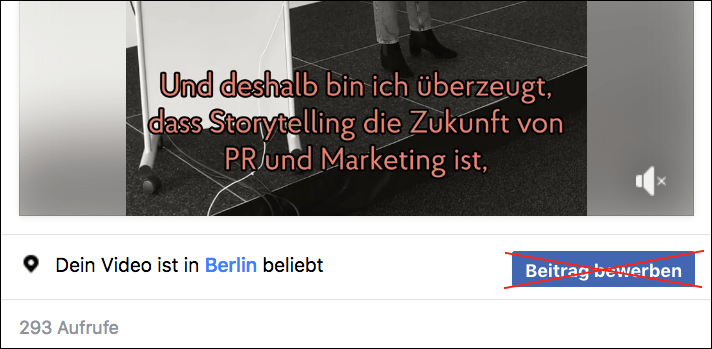 Gehen Sie zur Anzeigenschaltung immer über den Werbeanzeigenmanager oder den Facebook Business Manager, aber niemals über den Button »Beitrag bewerben«.