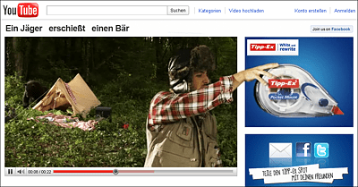 Interaktive und virale YouTube-Kampagne von Tipp-Ex