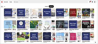 Auch als Dienstleister können Sie mit Pinterest erfolgreich sein. (Quelle: https://www.pinterest.de/claudiaeasymarketing)