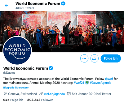 Twitter-Account des WEF (Quelle: http://twitter.com/DAVOS)