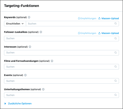 Targeting-Funktionen im Twitter Ads Manager