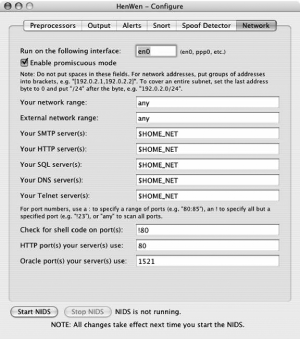 HenWen network configuration