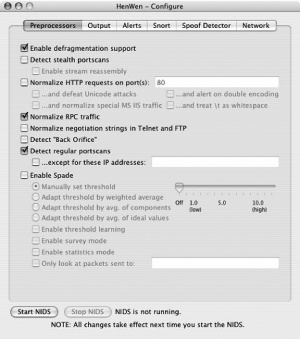 HenWen preprocessor configuration