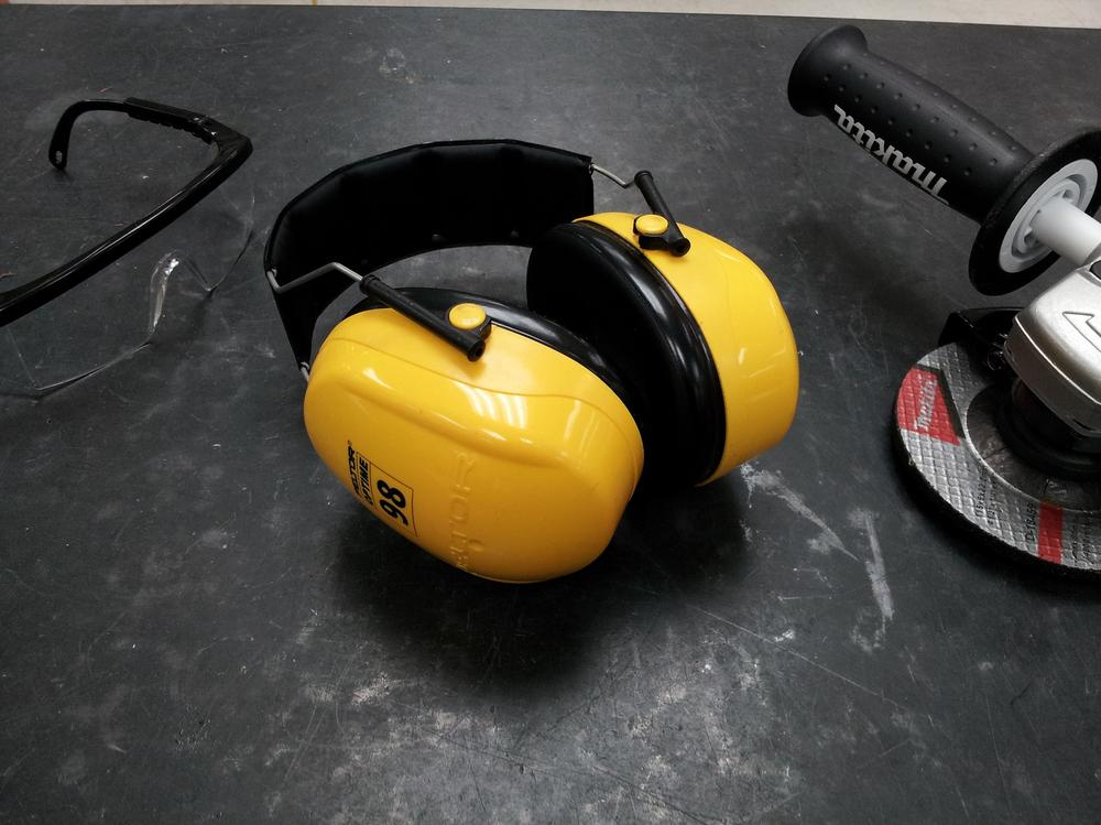 Ear protection should always be worn when working in a loud environment.