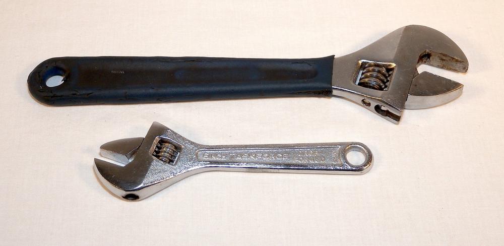 Adjustable wrenches.