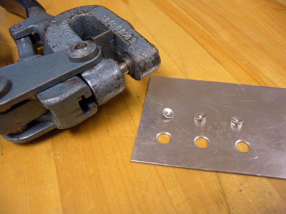 Sheet metal punches should be used in lieu of drilling as they are less likely to distort the metal.