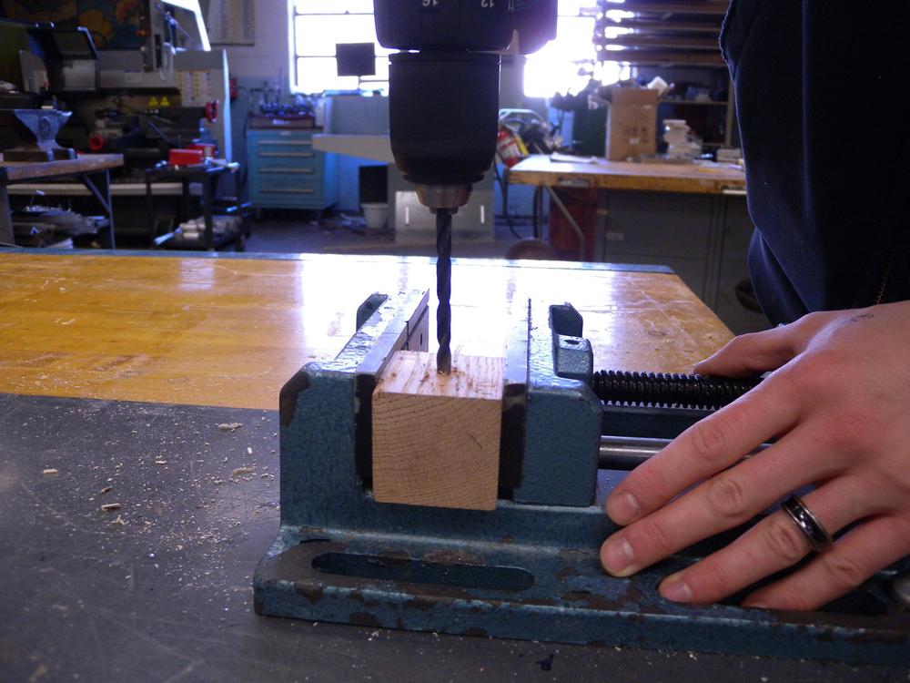 Apply a small amount of downforce while drilling and make sure the drill is perpendicular to the workpiece.