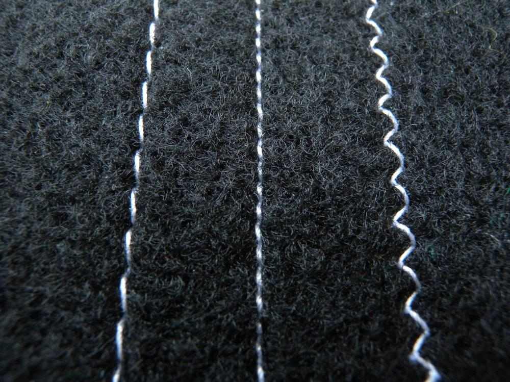 The most common basting stitchstitch typesstitch typesbastingstitch typesstraightstitch typeszig-zagzig-zag stitchstitch types are the basting stitch, used as a temporary stitch; the straight stitch, which is universal; the zig-zag stitch, used to finish edges with stretch fabrics and to attach patches.