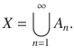 $$ X=\bigcup _{n=1}^\infty A_n. $$