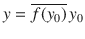 $$y=\overline{f(y_0)}\, y_0$$