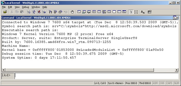 Local kernel debugging