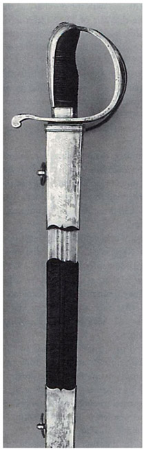 Najera's battle sword. Engraved on the upper section of the sheath on one side is the legend: “Worn by Lt. Col. Nagera, of the Mexican Lancers who fell in personal combat with Col. John C. Hays of the Texas Rangers.”