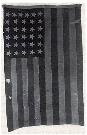 This thirty-one star American flas was officially carried into Japan in July 1853 during Commodore Perry's expedition.