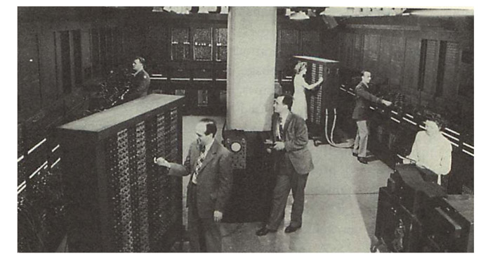 ENIAC, the first modern general-purpose electronic digital computer. Could the inventors of the large-scale thinking machine ever have envisioned the laptop?