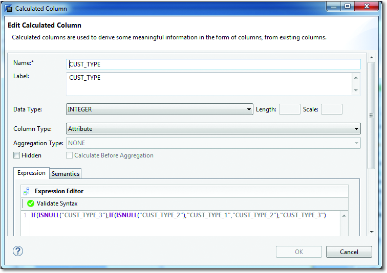 CUST_TYPE Calculated Column