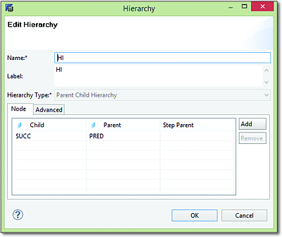 Hierarchy Definition Window