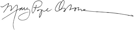 Mary Pope Osborne signature