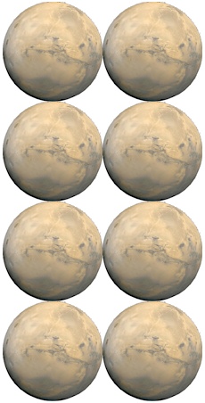 A tiled image of Mars