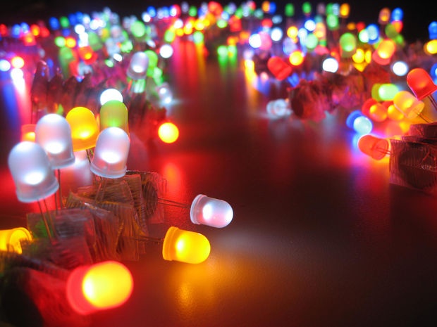 LED “throwies” (image courtesy of James Powderly and Evan Roth)