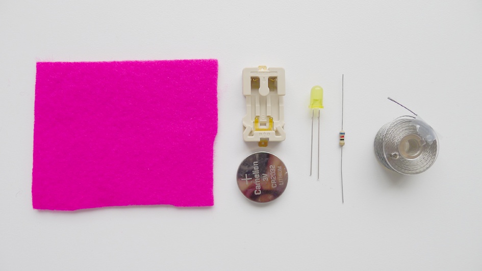 Parts for conductive thread circuit