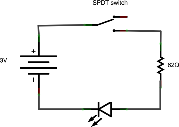 In this circuit, the SPDT switch is used as a SPST