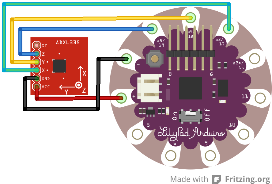 ADXL335 breakout circuit layout