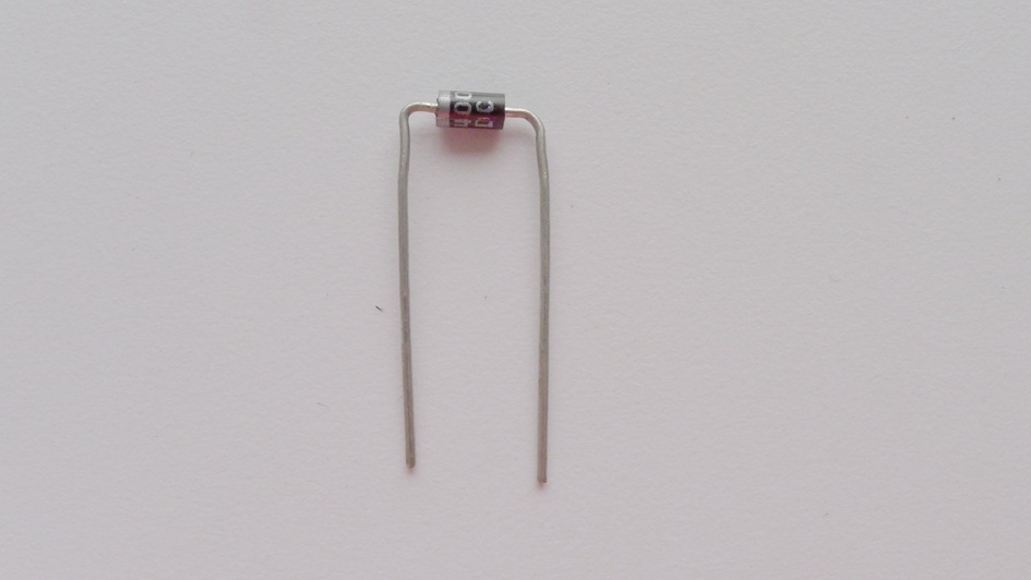 Diode with bent legs