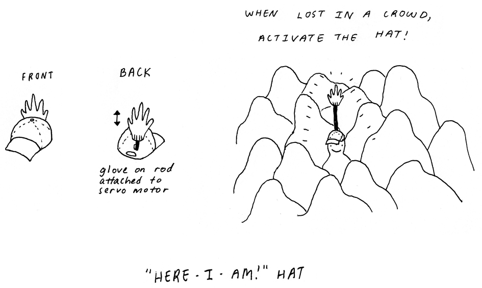 “Here-I-Am Hat” (illustration by Jen Liu)