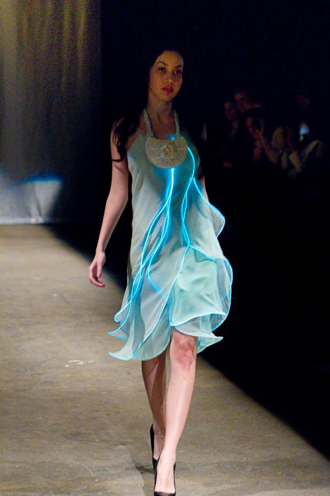 Diana Eng took EL wire to the runway with her “Fairytale Fashion” project (photographed by Douglas Eng)