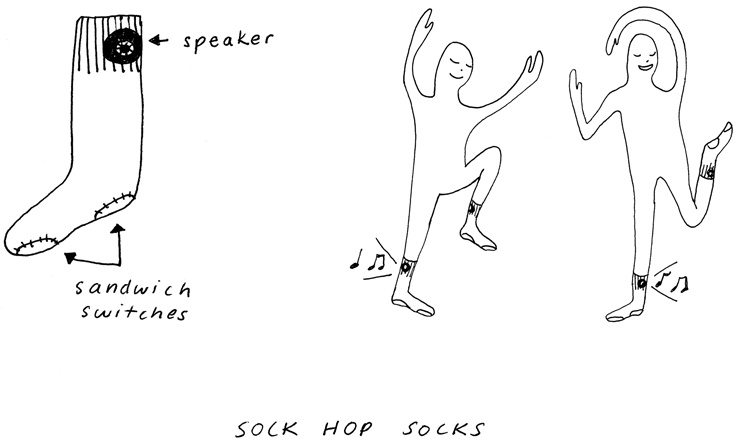 “Sock Hop Socks” (illustration by Jen Liu)