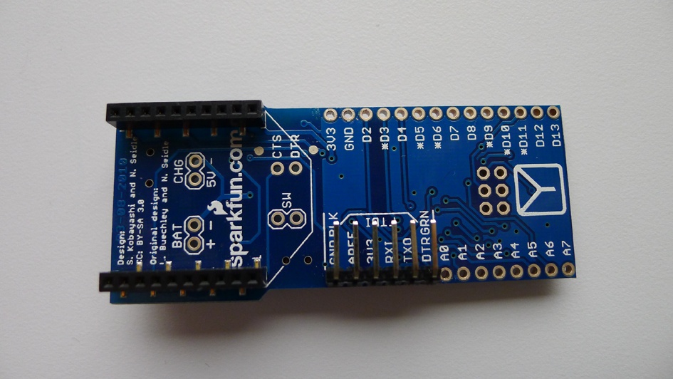 Arduino Fio, back