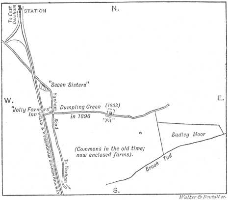 Plan of Dumpling Green, East Dereham. By permission of Mr. Murray