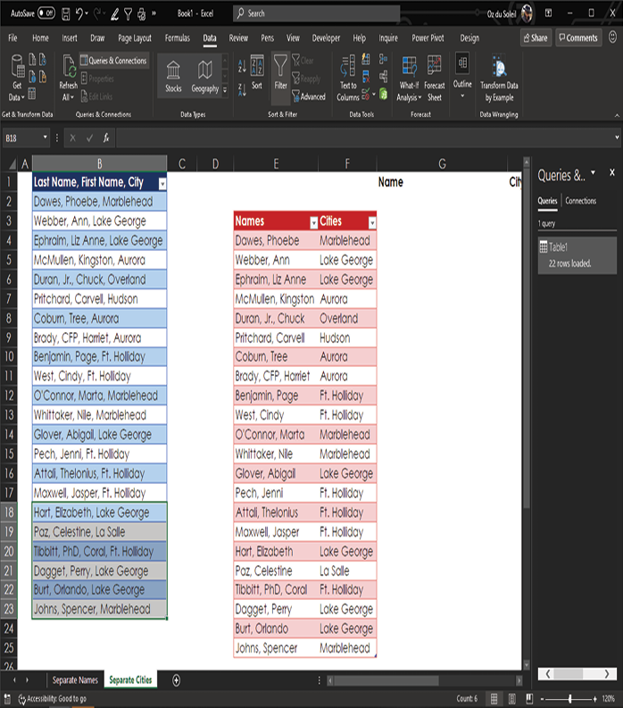 After clicking Refresh All, the results table updates to include the extra rows.