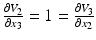 $$\frac{\partial V_{2}}{\partial x_{3}}=1=\frac{\partial V_{3}}{\partial x_{2}}$$