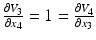 $$\frac{\partial V_{3}}{\partial x_{4}}=1=\frac{\partial V_{4}}{\partial x_{3}}$$