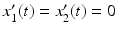 $$x_{1}^{\prime}(t)=x_{2}^{\prime}(t)=0$$