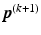 $$\boldsymbol{p}^{(k+1)}$$