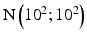 $$\mathrm{N}\left(10^{2};10^{2}\right)$$