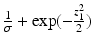 $$\frac{1}{\sigma}+\exp(-\frac{z_{1}^{2}}{2})$$