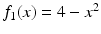 $$f_{1}(x)=4-x^{2}$$