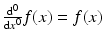 $$\frac{\mathrm{d}^{0}}{\mathrm{d}x^{0}}f(x)=f(x)$$